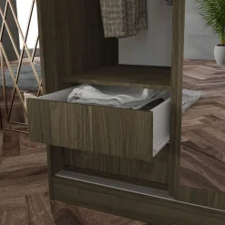 Garnero Arredamenti Armadio Ante A Specchio|Armadio Ante Scorrevoli-Armadio 150x191h cm scorrevole con specchio Collodi Noce