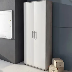 Garnero Arredamenti Arredo Ufficio Completo-Arredo ufficio completo bianco frassinato cemento Woody Bianco Frassinato - Cemento