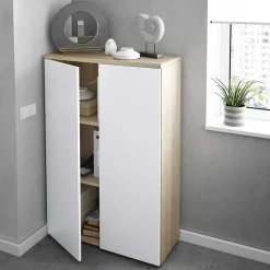 Garnero Arredamenti Arredo Ufficio Completo-Arredo ufficio completo bianco opaco rovere natura Work 2