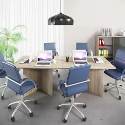 Garnero Arredamenti Arredo Ufficio Completo-Arredo ufficio completo moderno rovere antracite lucido Time 1