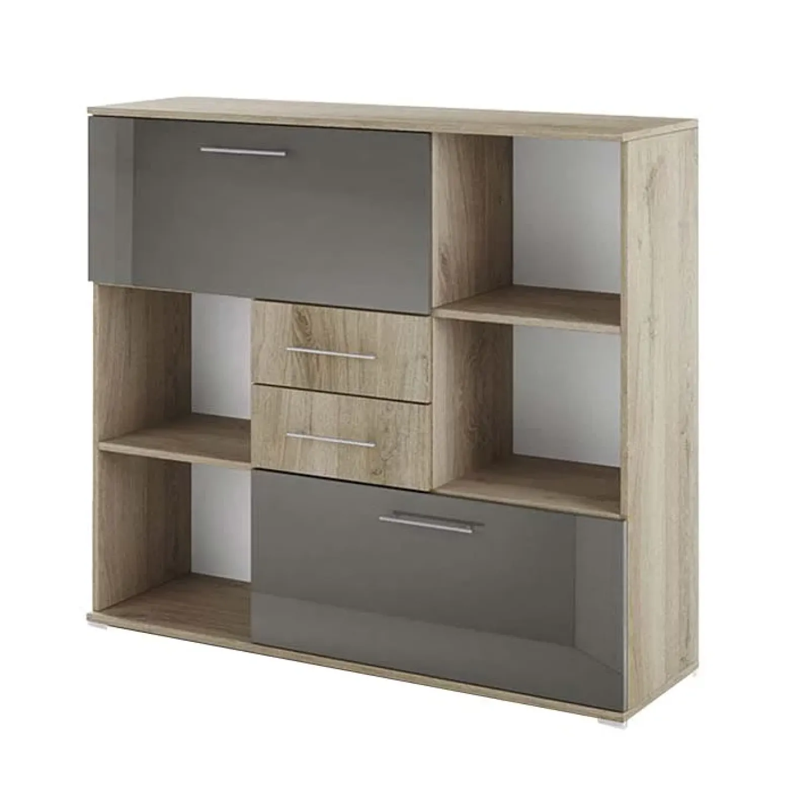 Garnero Arredamenti Arredo Ufficio Completo-Arredo ufficio completo moderno rovere antracite lucido Time 21