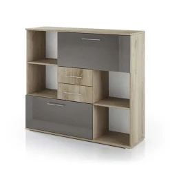 Garnero Arredamenti Arredo Ufficio Completo-Arredo ufficio completo moderno rovere antracite lucido Time 10