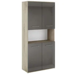 Garnero Arredamenti Arredo Ufficio Completo-Arredo ufficio completo moderno rovere antracite lucido Time 11