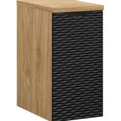 Garnero Arredamenti Pensili Per Bagno-Base bagno sospesa 30x60h cm 1 anta nero rovere Swim Nero - Rovere