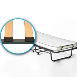 Garnero Arredamenti Letti Per Bambini E Ragazzi|Letti Per Bambini E Ragazzi-Brandina pieghevole a doghe con materasso 90x200cm Alba