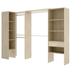 Garnero Arredamenti Cabine Armadio-Cabina armadio angolare 248x187h cm 4 scomparti noce Rincon Rovere