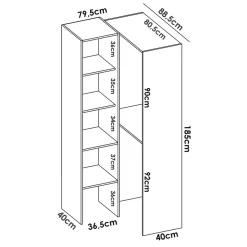 Garnero Arredamenti Cabine Armadio-Cabina armadio angolare 248x187h cm 4 scomparti noce Rincon Rovere