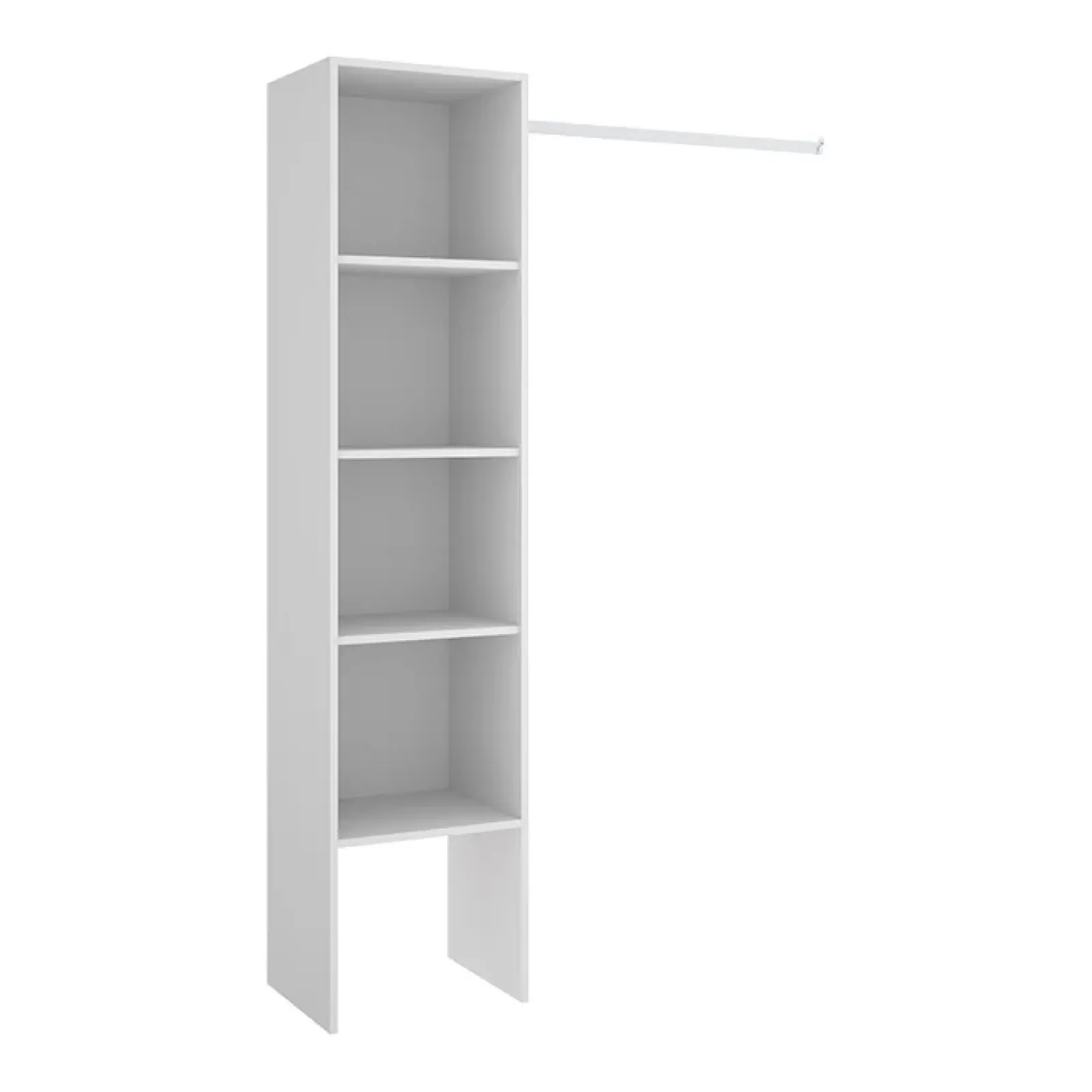 Garnero Arredamenti Cabine Armadio-Cabina armadio 138x185h cm 4 ripiani con appendiabiti bianco Fernando Bianco Opaco