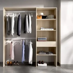 Garnero Arredamenti Cabine Armadio-Cabina armadio 160x187h cm allungabile moderno aperto Mobik Rovere