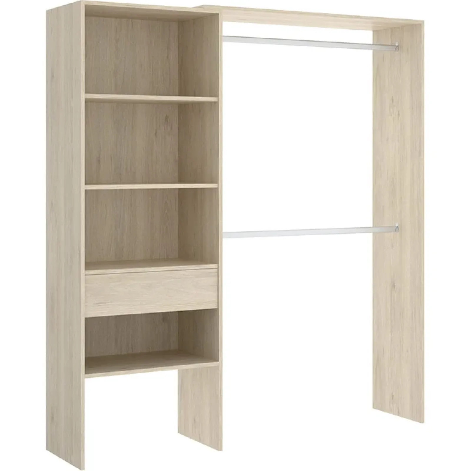 Garnero Arredamenti Cabine Armadio-Cabina armadio 160x187h cm allungabile moderno aperto Mobik Rovere