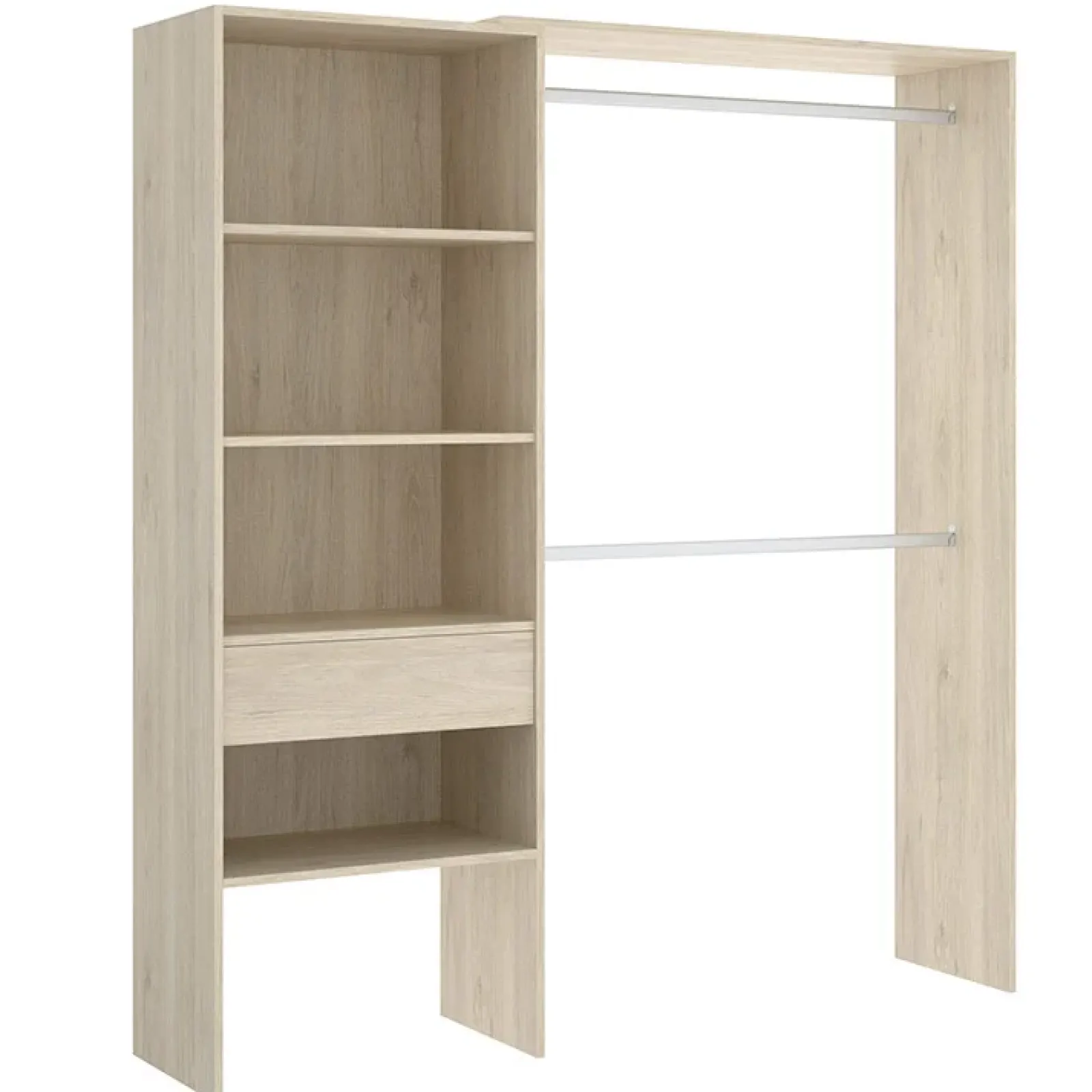 Garnero Arredamenti Cabine Armadio-Cabina armadio 160x187h cm allungabile moderno aperto Mobik Rovere