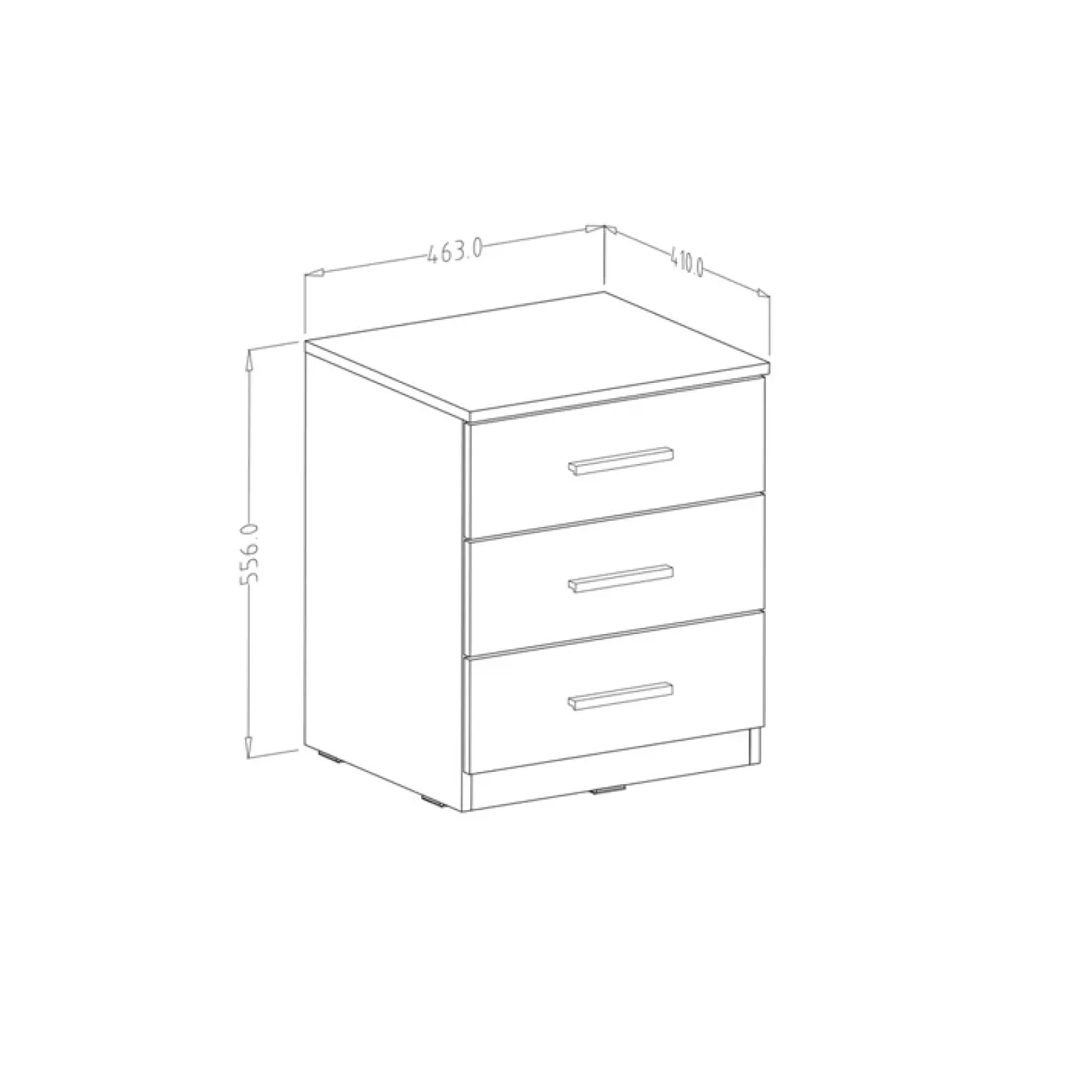 Garnero Arredamenti Camere Da Letto Complete|Camera Da Letto Completa-Camera completa con 2 comodini e armadio Cortina Gihome® Ossido