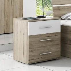 Garnero Arredamenti Camere Da Letto Complete|Camera Da Letto Completa-Camera completa con letto matrimoniale 160x200cm rovere natura bianco Copenhagen