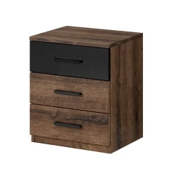 Garnero Arredamenti Camere Da Letto Complete|Camera Da Letto Completa-Camera completa con letto matrimoniale 160x200cm rovere scuro nero lucido Cortina Gihome® Nero Lucido - Wengè