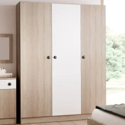 Garnero Arredamenti Camere Da Letto Complete|Camera Da Letto Completa-Camera completa matrimoniale con contenitore rovere bianco opaco Vieste