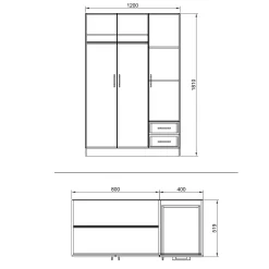 Garnero Arredamenti Camere Da Letto Complete|Camera Da Letto Completa-Camera completa matrimoniale moderna Sorrento Bianco Lucido
