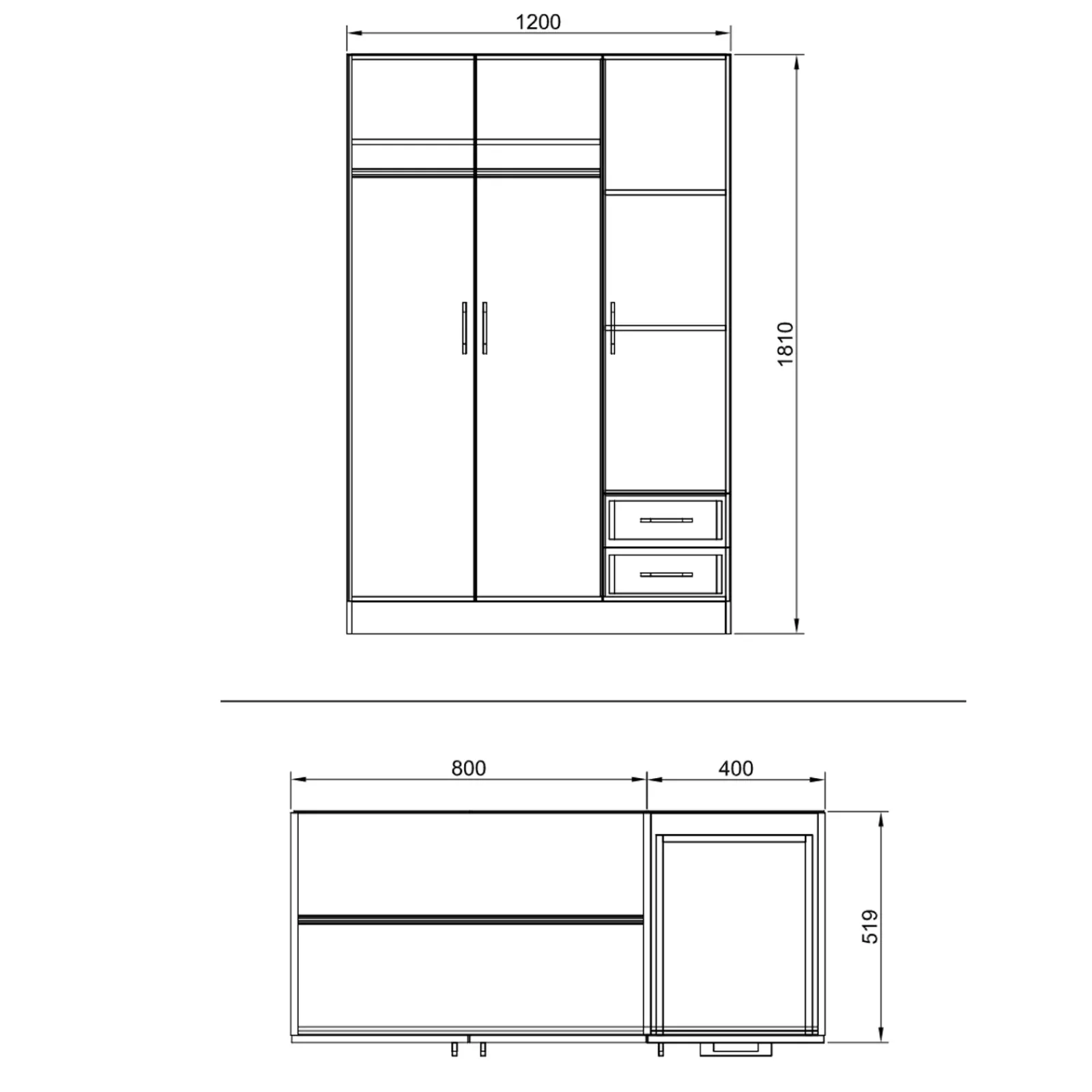 Garnero Arredamenti Camere Da Letto Complete|Camera Da Letto Completa-Camera completa matrimoniale moderna Sorrento Bianco Lucido