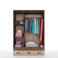 Garnero Arredamenti Camere Da Letto Complete|Camera Da Letto Completa-Camera completa matrimoniale con comò moderna rovere scuro-chiaro Rovigo