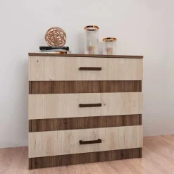 Garnero Arredamenti Camere Da Letto Complete|Camera Da Letto Completa-Camera completa matrimoniale con comò moderna rovere scuro-chiaro Rovigo