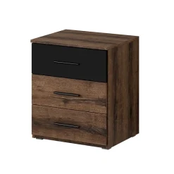 Garnero Arredamenti Camere Da Letto Complete|Camera Da Letto Completa-Camera completa matrimoniale con cassettoni rovere scuro nero Lisbona Gihome®