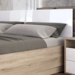 Garnero Arredamenti Camere Da Letto Complete|Camera Da Letto Completa-Camera completa matrimoniale rovere sonoma bianco lucido Tamigi