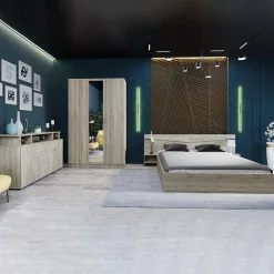 Garnero Arredamenti Camere Da Letto Complete|Camera Da Letto Completa-Camera da letto completa matrimoniale sonoma Camilla 3 Rovere