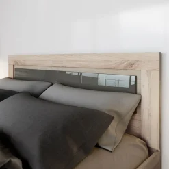 Garnero Arredamenti Camere Da Letto Complete|Camera Da Letto Completa-Camera da letto completa matrimoniale rovere antracite lucido Senna