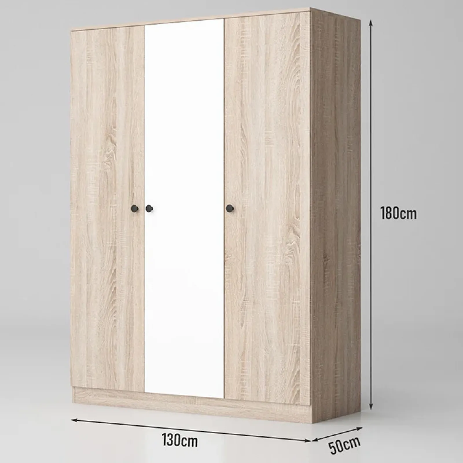 Garnero Arredamenti Camere Da Letto Complete|Camera Da Letto Completa-Camera da letto completa matrimoniale rovere bianco opaco Vieste