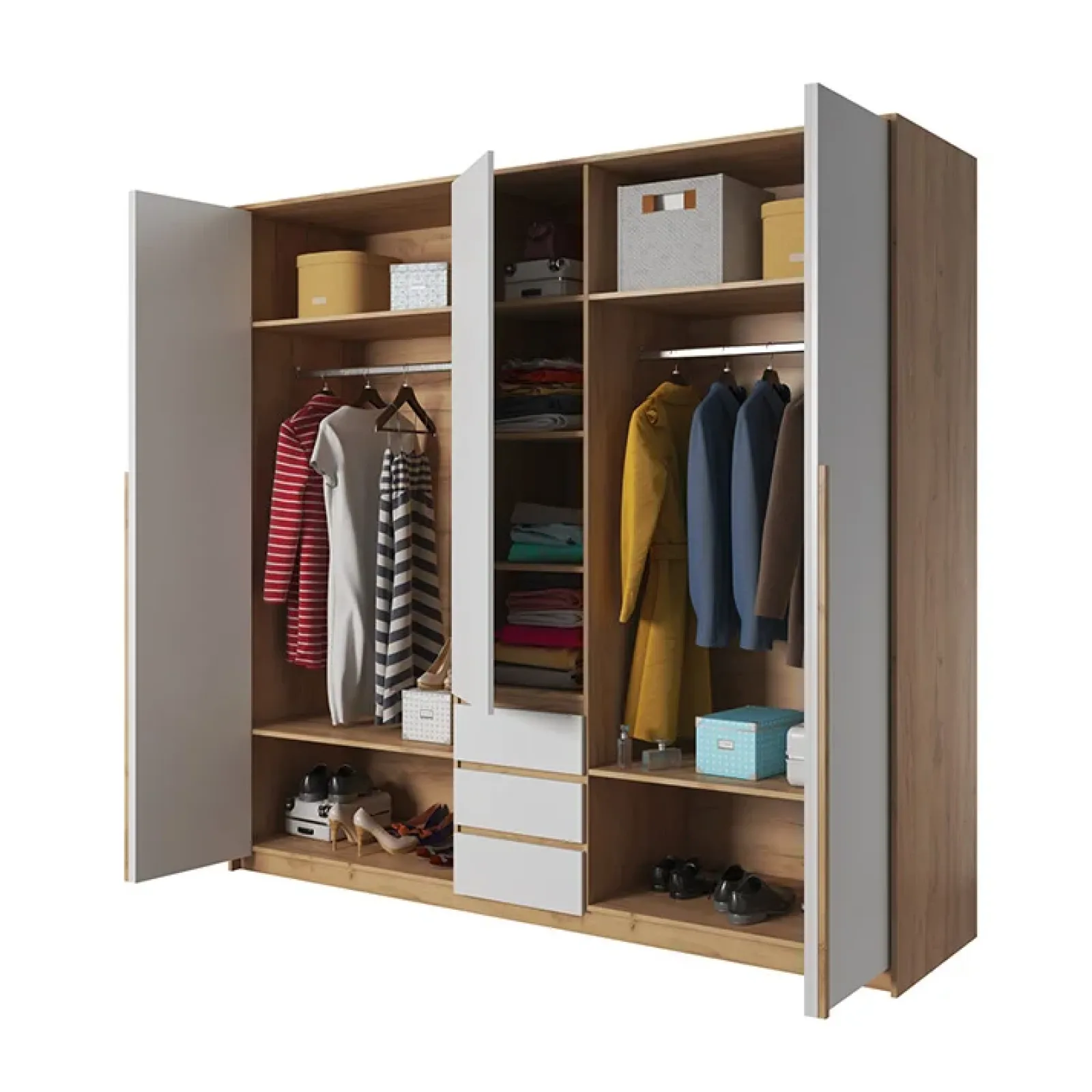 Garnero Arredamenti Camere Da Letto Complete|Camera Da Letto Completa-Camera da letto completa matrimoniale moderna bianco rovere Sweet