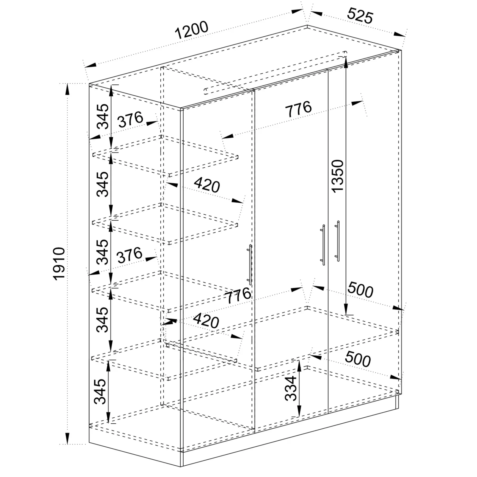 Garnero Arredamenti Camere Da Letto Complete|Camera Da Letto Completa-Camera da letto completa alla francese con armadio e comodini Carrisi Rovere Rustico