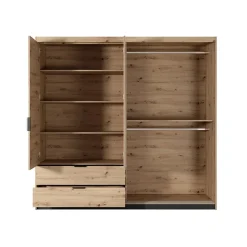 Garnero Arredamenti Camere Da Letto Complete|Camera Da Letto Completa-Camera da letto completa matrimoniale moderna rovere antracite Rubik