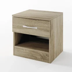 Garnero Arredamenti Camere Da Letto Complete|Camera Da Letto Completa-Camera da letto completa alla francese con armadio e comodini sonoma Carrisi Rovere