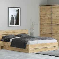 Garnero Arredamenti Camere Da Letto Complete|Camera Da Letto Completa-Camera da letto completa matrimoniale moderna quercia Tamika