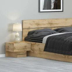 Garnero Arredamenti Camere Da Letto Complete|Camera Da Letto Completa-Camera da letto completa matrimoniale moderna quercia Tamika