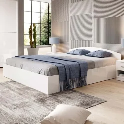 Garnero Arredamenti Camere Da Letto Complete|Camera Da Letto Completa-Camera da letto completa matrimoniale moderna Roma Bianco Lucido