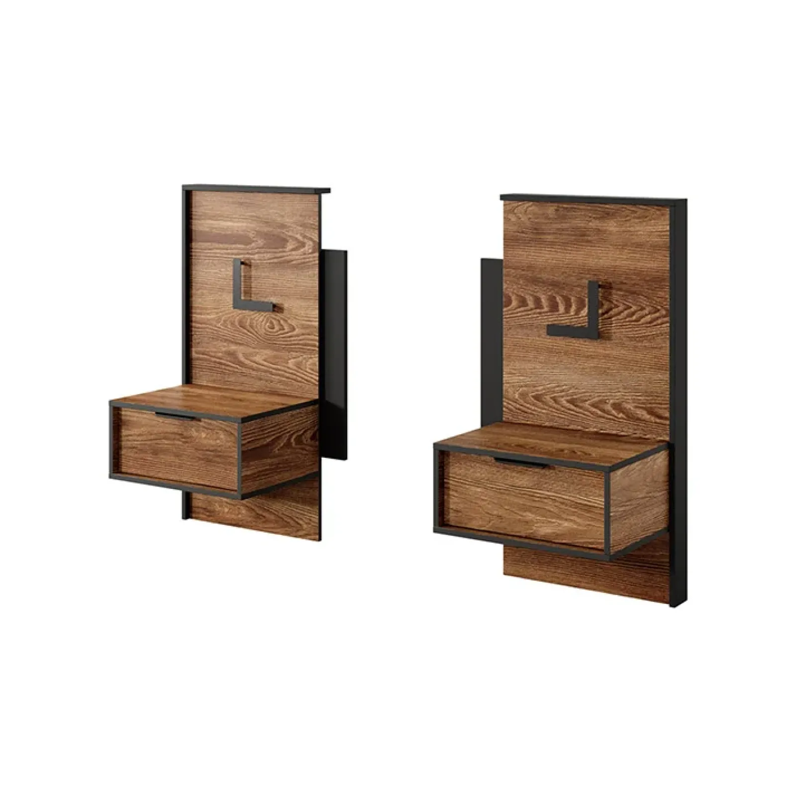 Garnero Arredamenti Camere Da Letto Complete|Camera Da Letto Completa-Camera da letto completa matrimoniale moderna quercia nero Smooty