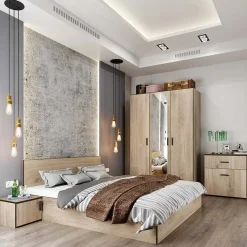 Garnero Arredamenti Camere Da Letto Complete|Camera Da Letto Completa-Camera da letto completa matrimoniale rovere sonoma Iglesia