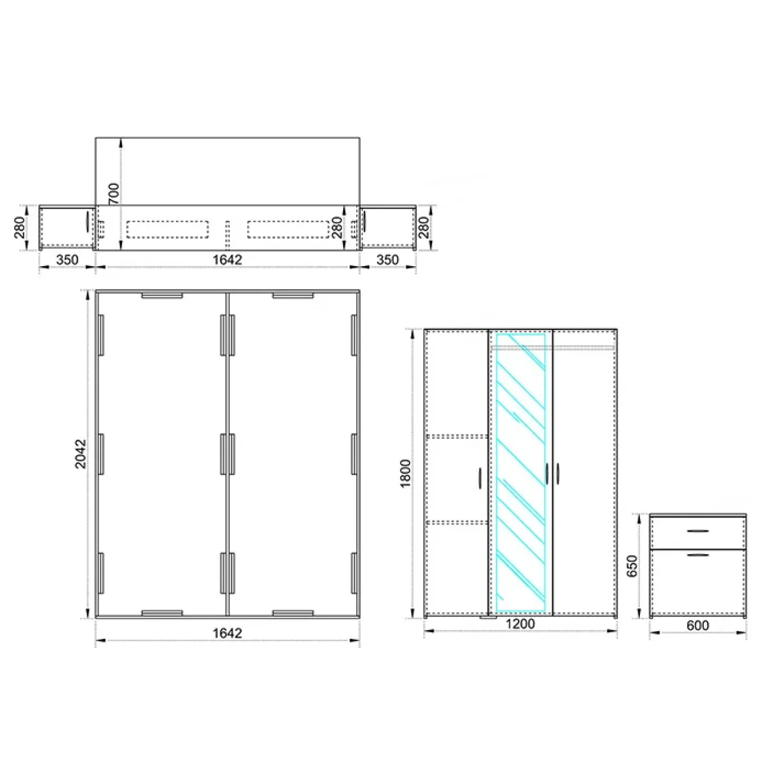 Garnero Arredamenti Camere Da Letto Complete|Camera Da Letto Completa-Camera da letto completa matrimoniale rovere sonoma Iglesia