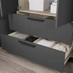 Garnero Arredamenti Camere Da Letto Complete|Camera Da Letto Completa-Camera da letto matrimoniale completa rovere antracite opaco Urbino