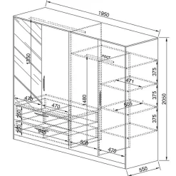 Garnero Arredamenti Camere Da Letto Complete|Camera Da Letto Completa-Camera da letto matrimoniale completa rovere antracite opaco Urbino