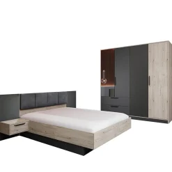 Garnero Arredamenti Camere Da Letto Complete|Camera Da Letto Completa-Camera da letto matrimoniale completa rovere antracite opaco Urbino