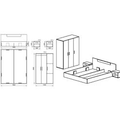 Garnero Arredamenti Camere Da Letto Complete|Camera Da Letto Completa-Camera da letto moderna completa matrimoniale bianco opaco Verona