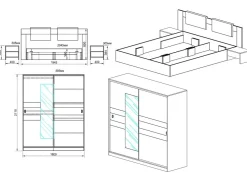 Garnero Arredamenti Camere Da Letto Complete|Camera Da Letto Completa-Camera da letto moderna completa matrimoniale rovere grigio Altea