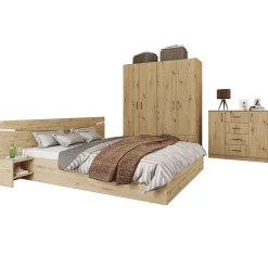 Garnero Arredamenti Camere Da Letto Complete|Camera Da Letto Completa-Camera da letto moderna completa matrimoniale Camilla 2 Rovere Rustico