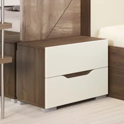 Garnero Arredamenti Camere Da Letto Complete|Camera Da Letto Completa-Camera da letto moderna completa matrimoniale noce champagne Brasilia