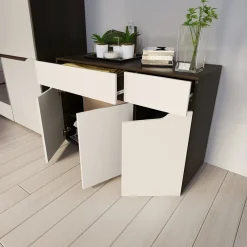 Garnero Arredamenti Camere Da Letto Complete|Camera Da Letto Completa-Camera da letto moderna completa matrimoniale noce champagne Brasilia