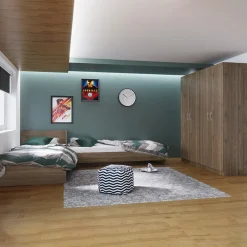 Garnero Arredamenti Camerette In Legno-Camera doppio letto completa moderna Malcom Noce