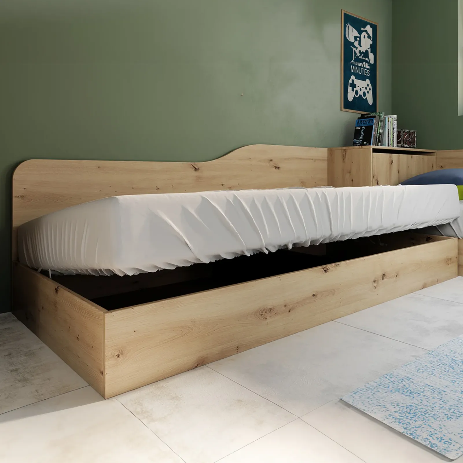 Garnero Arredamenti Camerette In Legno-Camera doppio letto completa design Caronte Rovere Rustico