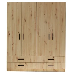 Garnero Arredamenti Camerette In Legno-Camera doppio letto completa design Caronte Rovere Rustico