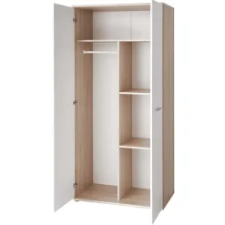 Garnero Arredamenti Camerette In Legno-Cameretta bambini 1 letto singolo quercia sonoma bianco opaco Ciak 1